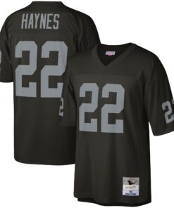 Men's Las Vegas Raiders Mike Haynes Mitchell & Ness Black Legacy Jersey JS5525 nicesnker