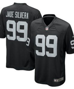 Men's Las Vegas Raiders Nesta Jade Silvera Black Team Game Jersey JS1220 nicesnker