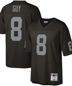 Men's Las Vegas Raiders Ray Guy Mitchell & Ness Black Legacy Jersey JS5606 nicesnker