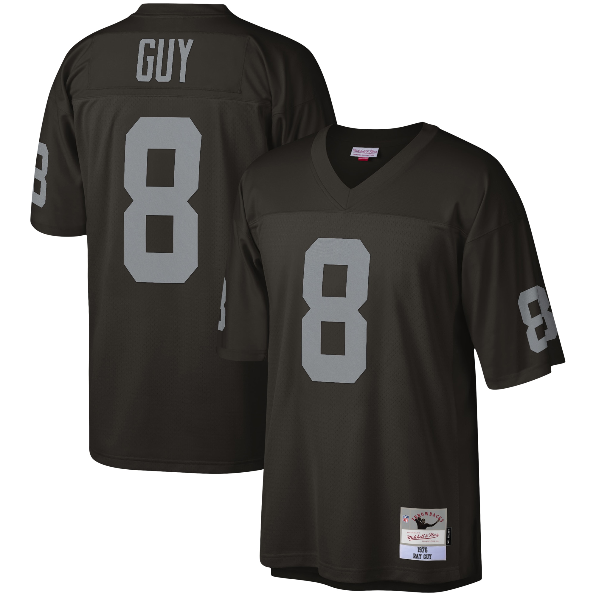 Men's Las Vegas Raiders Ray Guy Mitchell & Ness Black Legacy Jersey JS5606 nicesnker
