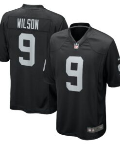 Men's Las Vegas Raiders Tyree Wilson Black Game Jersey JS8809 nicesnker