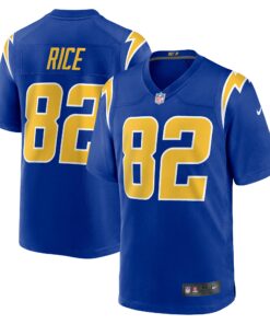 Men's Los Angeles Chargers Brenden Rice Royal 2nd Alternate Game Player Jersey JS5309 nicesnker