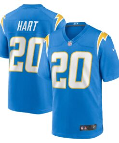 Men's Los Angeles Chargers Cam Hart Powder Blue Team Game Jersey JS6043 nicesnker