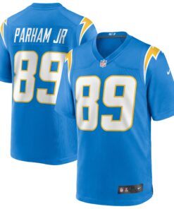Men's Los Angeles Chargers Donald Parham Jr. Powder Blue Game Jersey JS3132 nicesnker