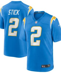 Men's Los Angeles Chargers Easton Stick Powder Blue Game Jersey JS6079 nicesnker