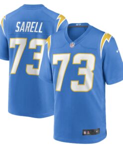 Men's Los Angeles Chargers Foster Sarell Powder Blue Game Player Jersey JS5299 nicesnker