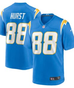 Men's Los Angeles Chargers Hayden Hurst Powder Blue Game Jersey JS2681 nicesnker