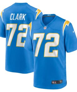 Men's Los Angeles Chargers Jerrod Clark Powder Blue Team Game Jersey JS8440 nicesnker