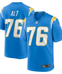 Men's Los Angeles Chargers Joe Alt Powder Blue Player Game Jersey JS7580 nicesnker