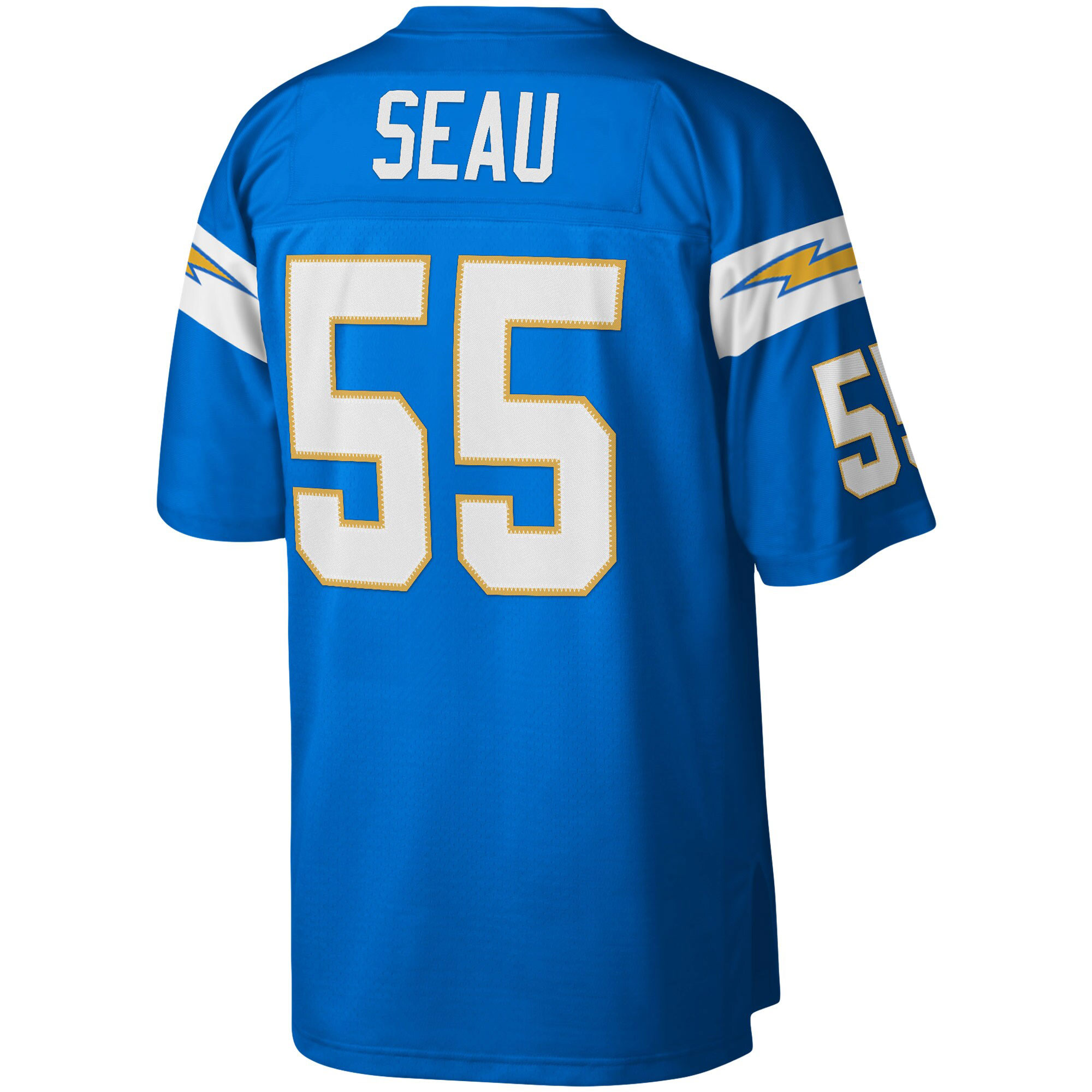 Men's Los Angeles Chargers Junior Seau Mitchell & Ness Powder Blue Big & Tall 2002 Retired Player Jersey JS1493 nicesnker - Image 3