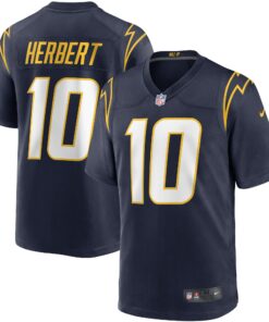 Men's Los Angeles Chargers Justin Herbert Navy Game Jersey JS5335 nicesnker