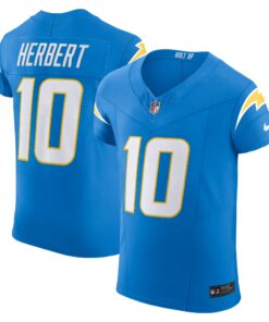 Men's Los Angeles Chargers Justin Herbert Powder Blue Vapor F.U.S.E. Elite Jersey JS2176 nicesnker