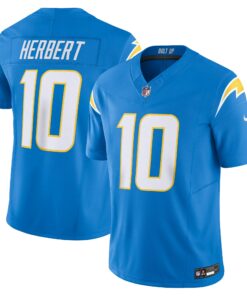 Men's Los Angeles Chargers Justin Herbert Powder Blue Vapor F.U.S.E. Limited Jersey JS4996 nicesnker