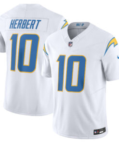 Men's Los Angeles Chargers Justin Herbert White Vapor F.U.S.E. Limited Jersey JS6922 nicesnker