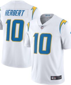 Men's Los Angeles Chargers Justin Herbert White Vapor Limited Jersey JS9712 nicesnker