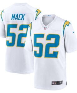 Men's Los Angeles Chargers Khalil Mack White Game Jersey JS2816 nicesnker