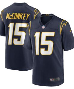 Men's Los Angeles Chargers Ladd McConkey Navy Alternate Game Jersey JS8554 nicesnker