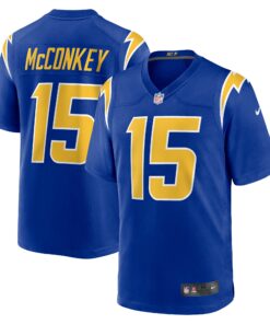 Men's Los Angeles Chargers Ladd McConkey Royal Alternate Game Jersey JS1367 nicesnker
