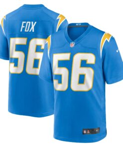 Men's Los Angeles Chargers Morgan Fox Powder Blue Player Game Jersey JS4967 nicesnker