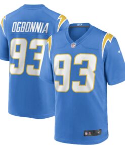 Men's Los Angeles Chargers Otito Ogbonnia Powder Blue Game Player Jersey JS9481 nicesnker