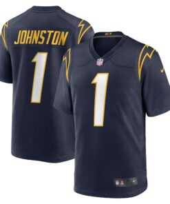 Men's Los Angeles Chargers Quentin Johnston Navy Alternate Game Jersey JS1224 nicesnker