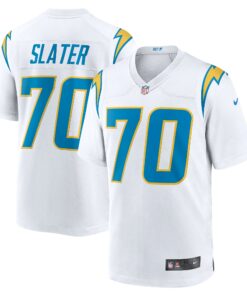 Men's Los Angeles Chargers Rashawn Slater White Game Jersey JS9905 nicesnker