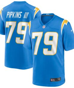 Men's Los Angeles Chargers Trey Pipkins III Powder Blue Game Jersey JS5287 nicesnker