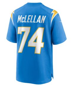 Men's Los Angeles Chargers Tyler McLellan Powder Blue Team Game Jersey JS4757 nicesnker