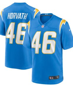 Men's Los Angeles Chargers Zander Horvath Powder Blue Game Jersey JS5800 nicesnker