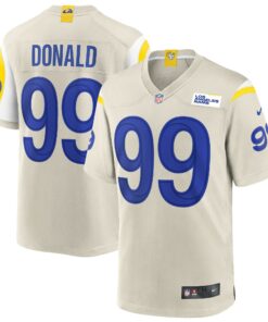 Men's Los Angeles Rams Aaron Donald Bone Game Jersey JS5473 nicesnker