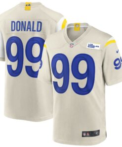 Men's Los Angeles Rams Aaron Donald Bone Player Game Jersey JS6777 nicesnker