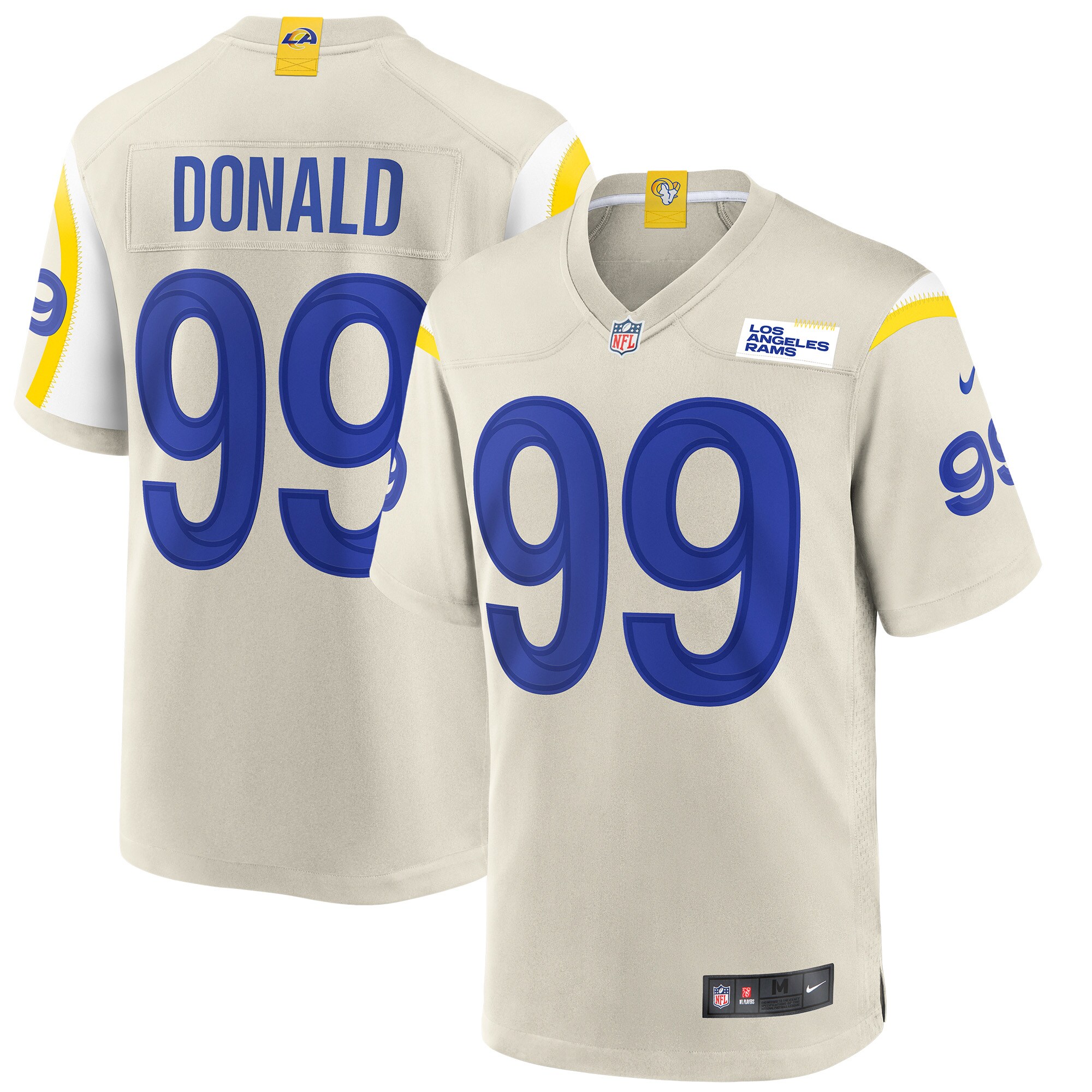 Men's Los Angeles Rams Aaron Donald Bone Player Game Jersey JS6777 nicesnker