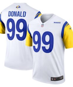 Men's Los Angeles Rams Aaron Donald White Alternate Legend Player Performance Top JS7635 nicesnker