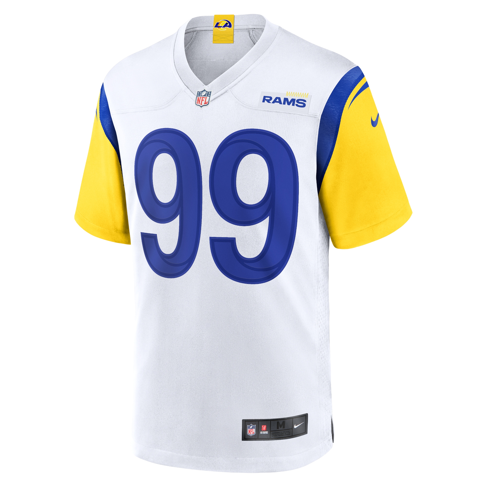 Men's Los Angeles Rams Aaron Donald White Alternate Player Game Jersey JS8667 nicesnker - Image 2