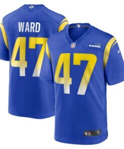 Men's Los Angeles Rams Alex Ward Royal Home Game Jersey JS5837 nicesnker