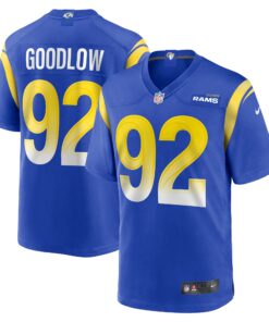 Men's Los Angeles Rams Anthony Goodlow Royal Game Jersey JS7007 nicesnker