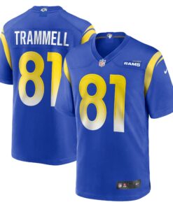 Men's Los Angeles Rams Austin Trammell Royal Game Player Jersey JS6850 nicesnker