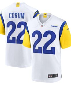 Men's Los Angeles Rams Blake Corum White Game Jersey JS3024 nicesnker