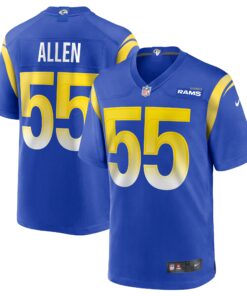Men's Los Angeles Rams Brian Allen Royal Game Jersey JS3769 nicesnker