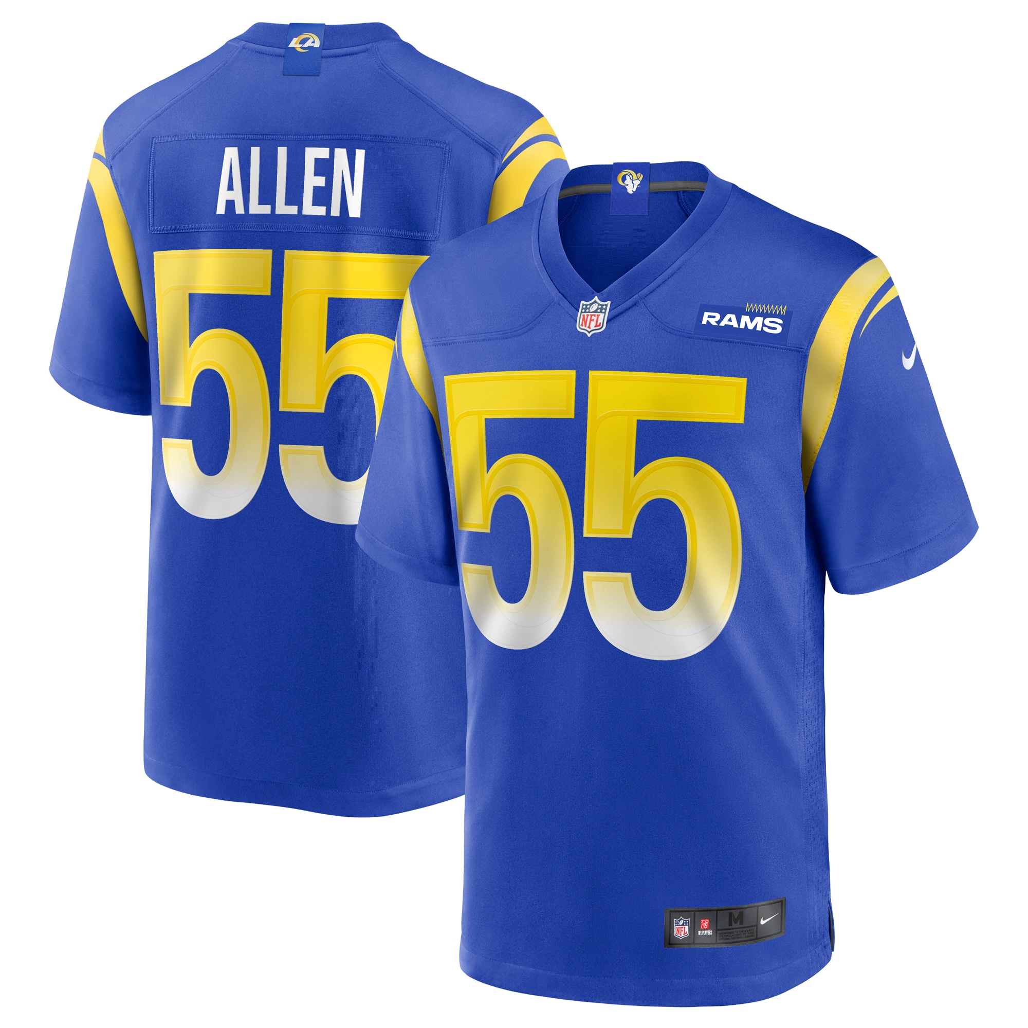 Men's Los Angeles Rams Brian Allen Royal Game Jersey JS3769 nicesnker