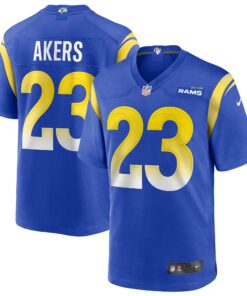 Men's Los Angeles Rams Cam Akers Royal Game Player Jersey JS4780 nicesnker