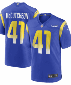 Men's Los Angeles Rams Cameron McCutcheon Royal Game Jersey JS4653 nicesnker