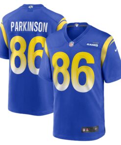 Men's Los Angeles Rams Colby Parkinson Royal Game Jersey JS5307 nicesnker