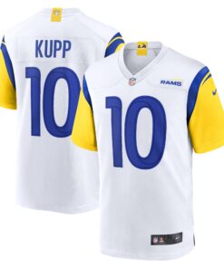 Men's Los Angeles Rams Cooper Kupp White Alternate Player Game Jersey JS3234 nicesnker
