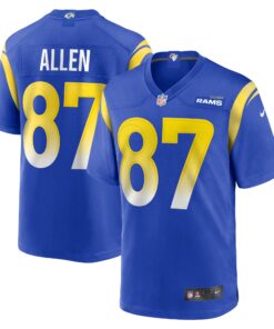Men's Los Angeles Rams Davis Allen Royal Home Game Jersey JS9431 nicesnker