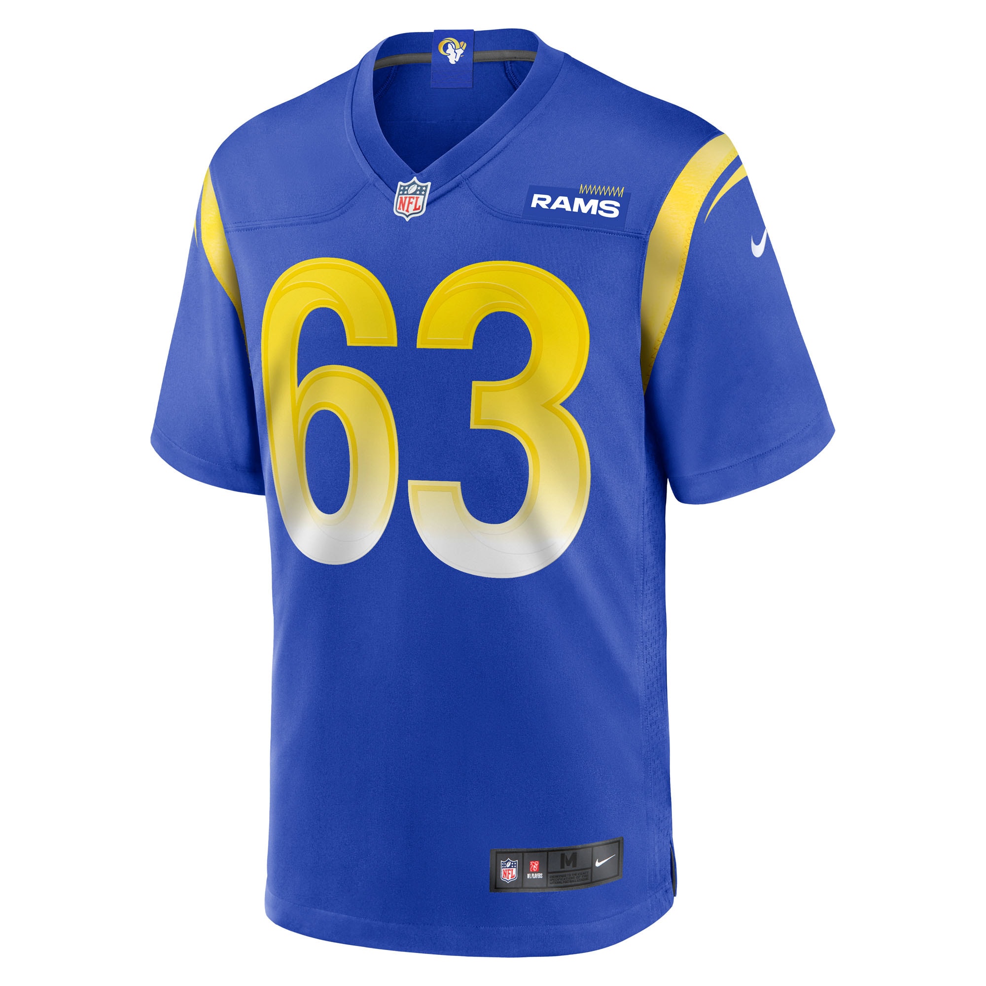 Men's Los Angeles Rams Dylan McMahon Royal Team Game Jersey JS3082 nicesnker - Image 2