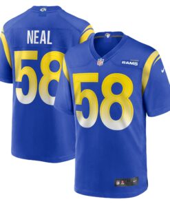 Men's Los Angeles Rams Eli Neal Royal Game Jersey JS2845 nicesnker
