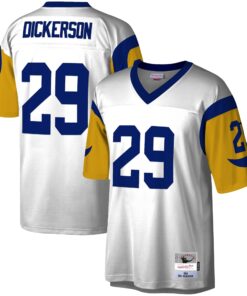 Men's Los Angeles Rams Eric Dickerson Mitchell & Ness White Legacy Jersey JS1812 nicesnker