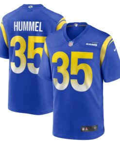 Men's Los Angeles Rams Jake Hummel Royal Game Player Jersey JS7006 nicesnker