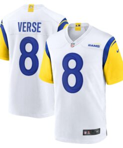 Men's Los Angeles Rams Jared Verse White Game Jersey JS6391 nicesnker